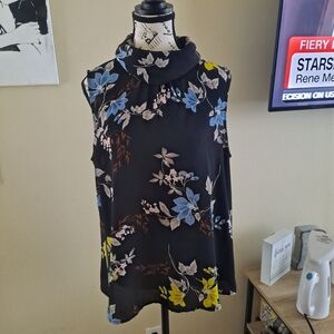 Apt. 9 Black and Yellow Sleeveless Blouse